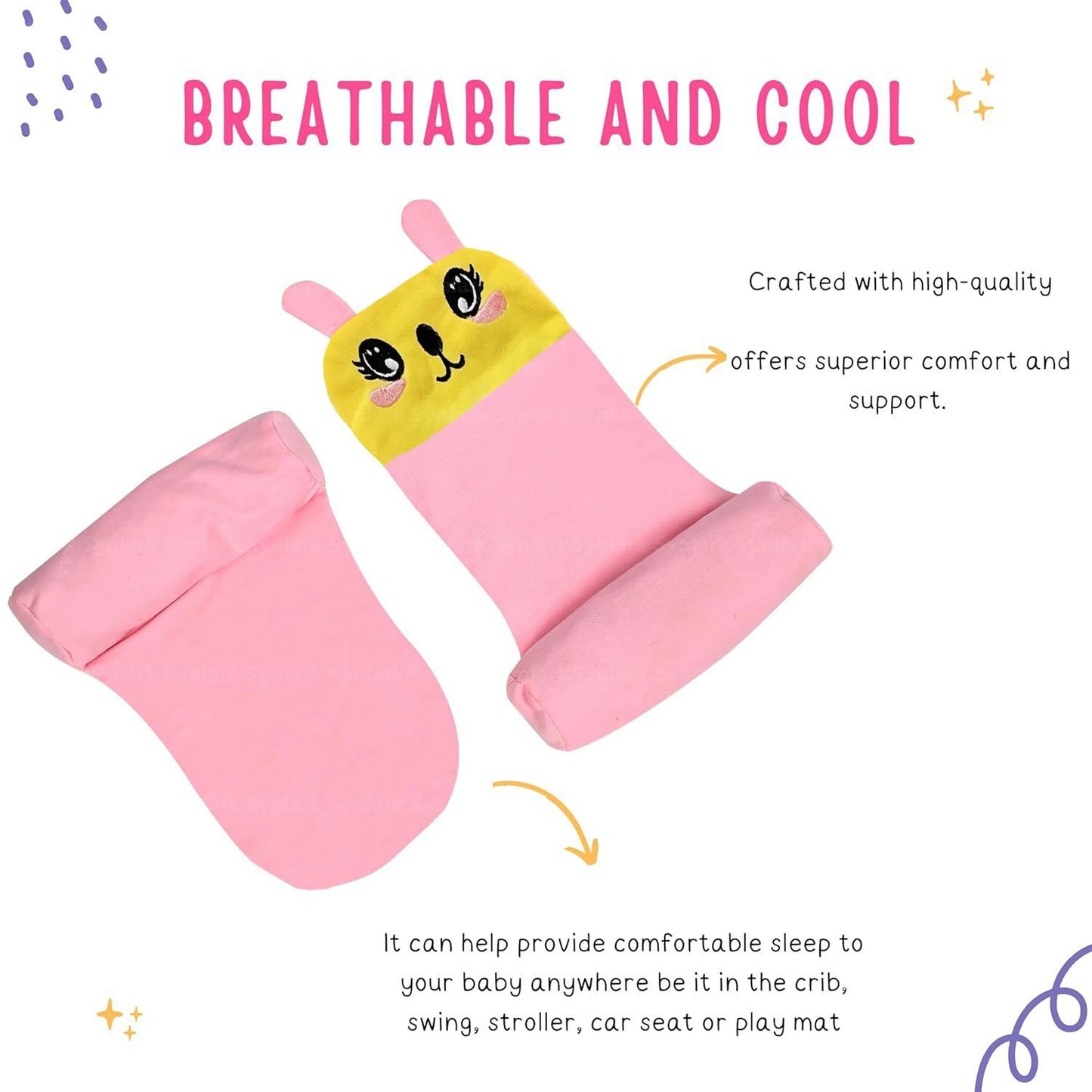 Baby Head Shaping Pillow Neck & Head Support Soft