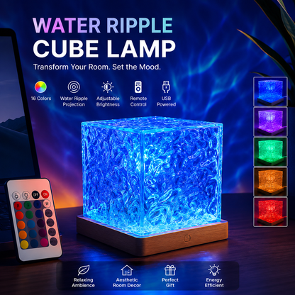 Water Ripple Cube Lamp Limited offer 50% Off