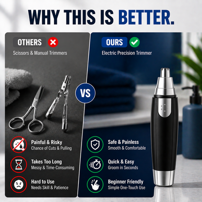 TrimEase Pro™ – Safe & Painless Nose Hair Trimmer