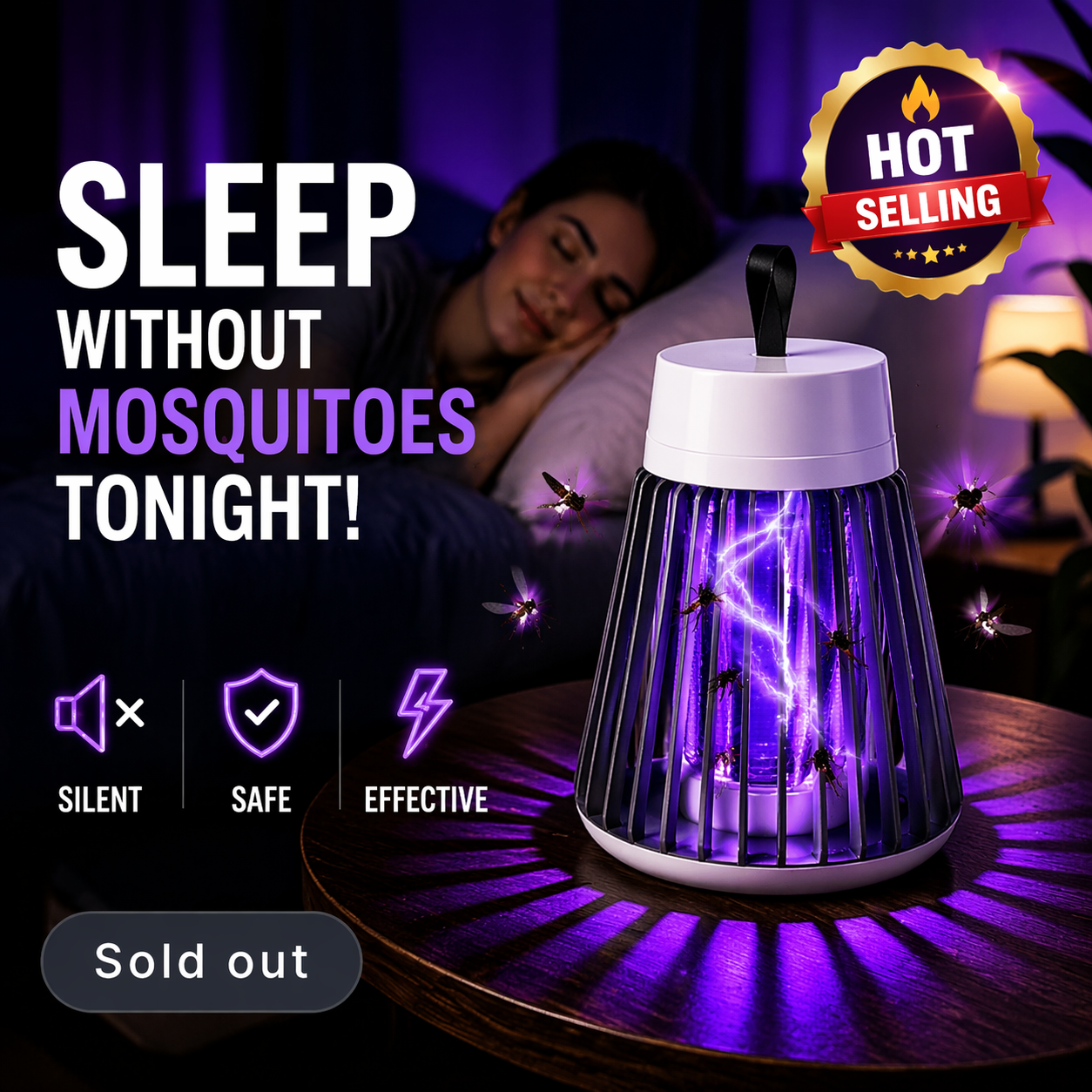 MosquitoGuard Pro™ – Silent Mosquito Killer Lamp