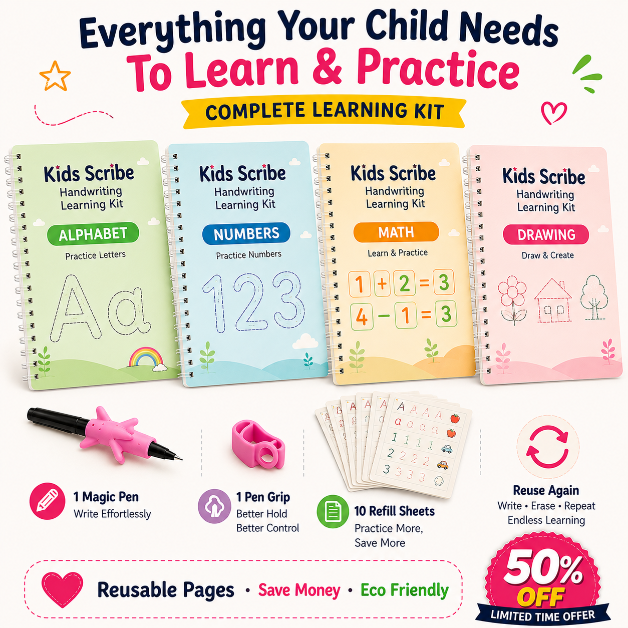KidsScrib Handwriting Learning Kit